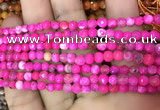 CAA2831 15 inches 4mm faceted round fire crackle agate beads wholesale