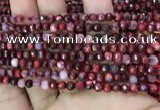 CAA2839 15 inches 4mm faceted round fire crackle agate beads wholesale