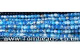 CAA2880 15 inches 6mm faceted round fire crackle agate beads wholesale