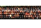 CAA2882 15 inches 6mm faceted round fire crackle agate beads wholesale