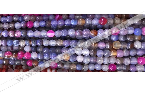 CAA2885 15 inches 6mm faceted round fire crackle agate beads wholesale