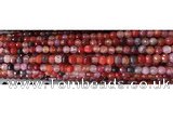 CAA2890 15 inches 6mm faceted round fire crackle agate beads wholesale