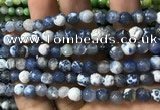 CAA2916 15 inches 6mm faceted round fire crackle agate beads wholesale