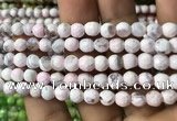 CAA2918 15 inches 6mm faceted round fire crackle agate beads wholesale