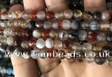 CAA2925 15 inches 6mm faceted round fire crackle agate beads wholesale