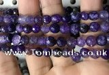 CAA2929 15 inches 6mm faceted round fire crackle agate beads wholesale