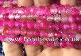 CAA2931 15 inches 6mm faceted round fire crackle agate beads wholesale