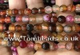 CAA2933 15 inches 6mm faceted round fire crackle agate beads wholesale