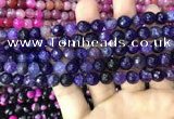 CAA2963 15 inches 8mm faceted round fire crackle agate beads wholesale