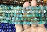 CAA2965 15 inches 8mm faceted round fire crackle agate beads wholesale