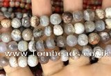 CAA2988 15 inches 8mm faceted round fire crackle agate beads wholesale