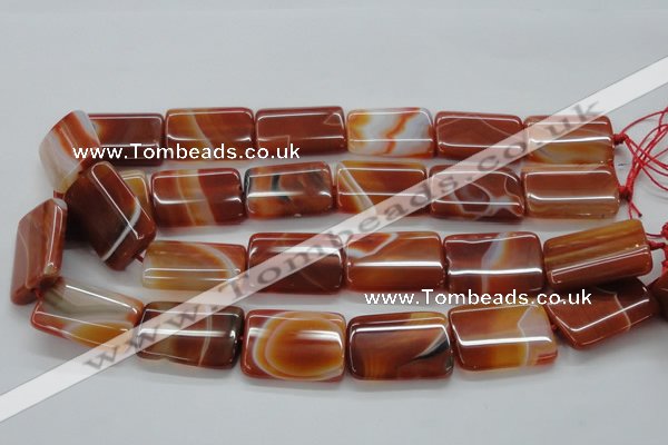 CAA300 15.5 inches 23*30mm rectangle red line agate gemstone beads