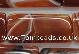 CAA301 15.5 inches 25*50mm rectangle red line agate gemstone beads