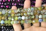 CAA3011 15 inches 8mm faceted round fire crackle agate beads wholesale