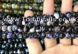 CAA3016 15 inches 8mm faceted round fire crackle agate beads wholesale