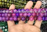 CAA3043 15 inches 10mm faceted round fire crackle agate beads wholesale