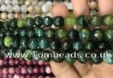 CAA3080 15 inches 10mm faceted round fire crackle agate beads wholesale