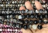 CAA3084 15 inches 10mm faceted round fire crackle agate beads wholesale