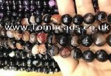 CAA3094 15 inches 10mm faceted round fire crackle agate beads wholesale