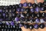 CAA3095 15 inches 10mm faceted round fire crackle agate beads wholesale