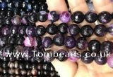 CAA3096 15 inches 10mm faceted round fire crackle agate beads wholesale