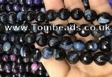 CAA3097 15 inches 10mm faceted round fire crackle agate beads wholesale