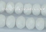 CAA31 15.5 inches 10*14mm rondelle white agate gemstone beads