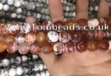 CAA3233 15 inches 16mm faceted round fire crackle agate beads wholesale