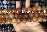 CAA3238 15 inches 16mm faceted round fire crackle agate beads wholesale