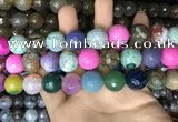 CAA3240 15 inches 16mm faceted round fire crackle agate beads wholesale