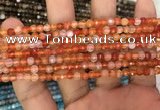 CAA3264 15 inches 4mm faceted round agate beads wholesale