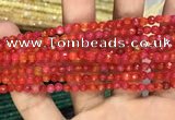 CAA3266 15 inches 4mm faceted round agate beads wholesale