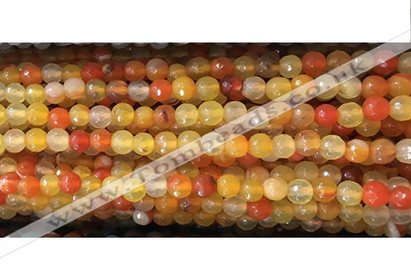 CAA3292 15 inches 6mm faceted round agate beads wholesale