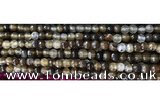 CAA3294 15 inches 6mm faceted round agate beads wholesale