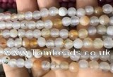 CAA3301 15 inches 6mm faceted round agate beads wholesale