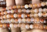 CAA3303 15 inches 6mm faceted round agate beads wholesale