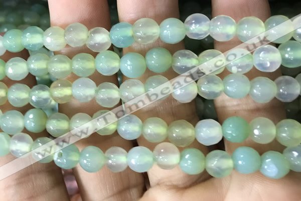 CAA3306 15 inches 6mm faceted round agate beads wholesale