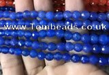 CAA3307 15 inches 6mm faceted round agate beads wholesale