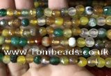 CAA3308 15 inches 6mm faceted round agate beads wholesale