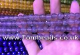 CAA3330 15 inches 8mm faceted round agate beads wholesale