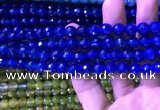 CAA3336 15 inches 8mm faceted round agate beads wholesale