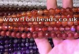 CAA3340 15 inches 8mm faceted round agate beads wholesale