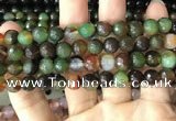 CAA3346 15 inches 8mm faceted round agate beads wholesale