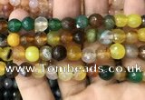 CAA3347 15 inches 8mm faceted round agate beads wholesale