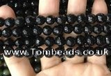 CAA3350 15 inches 8mm faceted round agate beads wholesale