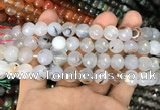 CAA3362 15 inches 10mm faceted round agate beads wholesale