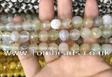 CAA3364 15 inches 10mm faceted round agate beads wholesale