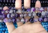 CAA3366 15 inches 10mm faceted round agate beads wholesale