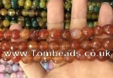 CAA3367 15 inches 10mm faceted round agate beads wholesale