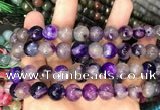 CAA3370 15 inches 10mm faceted round agate beads wholesale